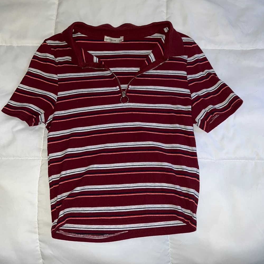 striped cotton-on crop top